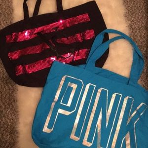 Bundle of VS zippered bag and PINK tote